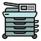 Office digital printer icon, outline style