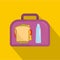 Office dinner icon, flat style