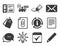 Office, documents and business icons. Vector