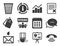 Office, documents and business icons. Vector