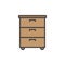 Office documents cabinet filled outline icon