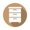 Office documents cabinet flat icon