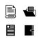 Office Documents. Simple Related Vector Icons