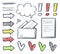 Office Envelope and Arrowheads Icons Set Vector