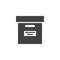 Office file box icon vector