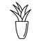Office flower pot icon, outline style