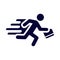 office going men run, man, business man, rush man, fast running, Rush job running icon