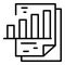 Office graph report icon, outline style