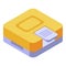 Office hole puncher icon, isometric style