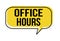 Office hours speech bubble