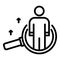 Office hr manager skill icon, outline style