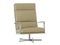 Office leather chair beige with high backrest on a white background 3d rendering