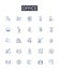 Office line icons collection. Countdown, Limit, Target, Timeframe, Schedule, Due date, Cutoff vector and linear