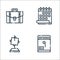 office line icons. linear set. quality vector line set such as dossier, paper holder, calendar