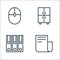office line icons. linear set. quality vector line set such as file, book, cupboard