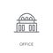 Office linear icon. Modern outline Office logo concept on white