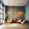 office loft interior design modern minimal waiting, generative AI