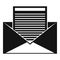 Office mail editor icon, simple style