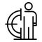 Office manager target icon, outline style