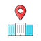 office map location color icon vector illustration