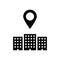 office map location glyph icon vector illustration