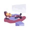 Office massage zone isolated cartoon vector illustrations.