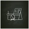 Office modular furniture chalk icon