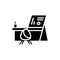 Office modular furniture glyph icon