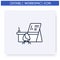 Office modular furniture line icon. Editable