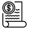 Office money report icon, outline style