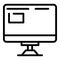 Office monitor icon, outline style