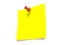 Office note paper with pushpin