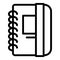 Office notepad icon, outline style