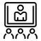 Office online meeting icon, outline style