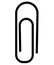 Office paper clip also known as paperclip in black