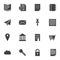 Office paperwork vector icons set