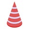 Office party head cone icon, isometric style