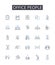 Office people line icons collection. White collar workers, Corporate personnel, Employees, Staff, Business professionals