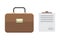 Office personal and Business Icon vector briefcase, document flat illustration