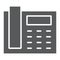 Office phone glyph icon, office and communication