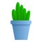 Office plant pot icon, cartoon style