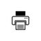 Office Printer, Printing Document Flat Vector Icon