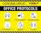 The office protocol poster or public health practices for covid-19 or health and safety protocols or new normal lifestyle concept.