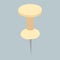 Office push pin vector icon. Paper pushpin