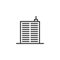 Office, Residential building line icon