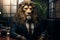 The office is ruled by a lion headed businessperson, a powerful symbol