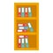 Office shelf folder icon, flat style