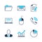 Office simple vector icon set