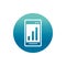 Office smartphone statistic chart report supply block gradient style icon