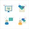 Office splatter icon set vector illustration for office